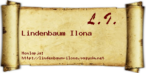Lindenbaum Ilona névjegykártya